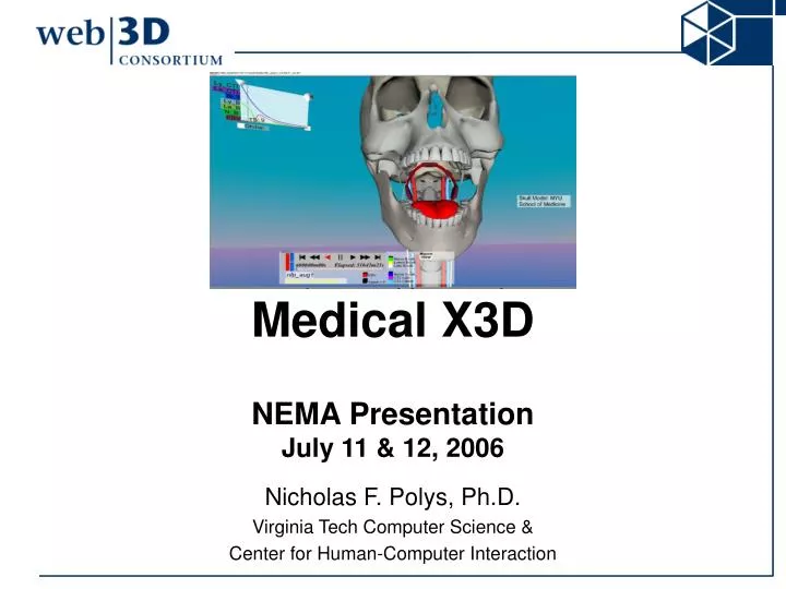 medical x3d nema presentation july 11 12 2006