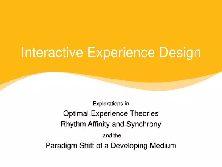 interactive experience design