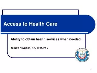 Access to Health Care