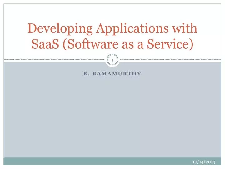 developing applications with saas software as a service