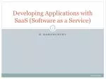 Developing Applications with SaaS (Software as a Service) - slide 1