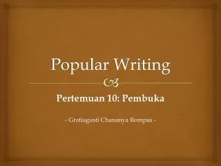 popular writing