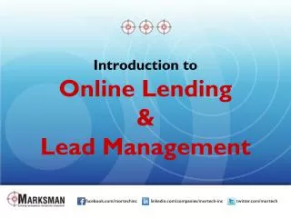 Introduction to Online Lending &amp; Lead Management