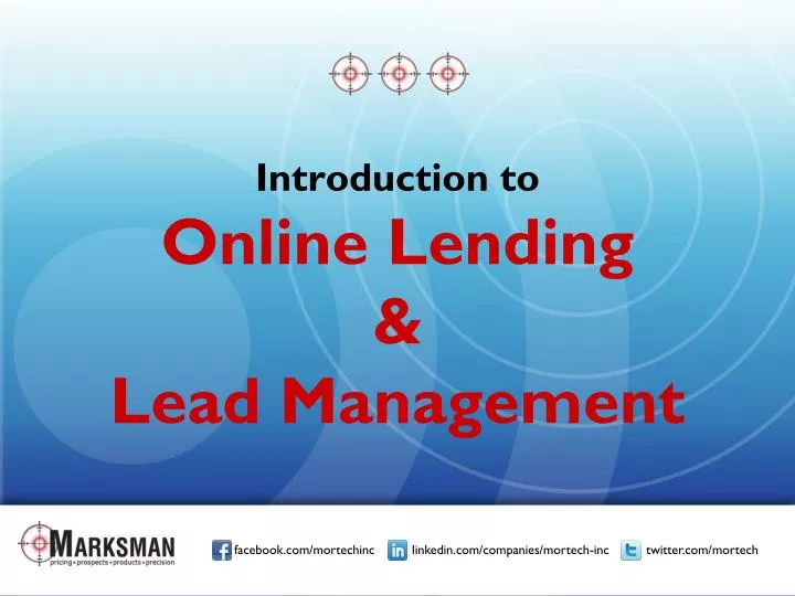 introduction to online lending lead management
