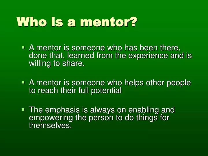 who is a mentor