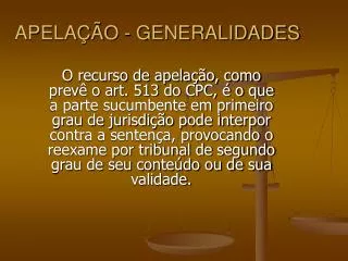 apela o generalidades