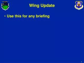 Wing Update