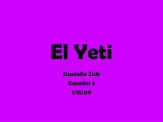 el yeti