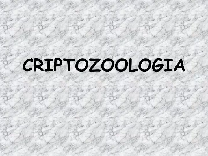 criptozoologia
