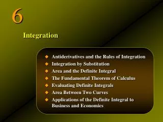 Antiderivatives and the Rules of Integration Integration by Substitution