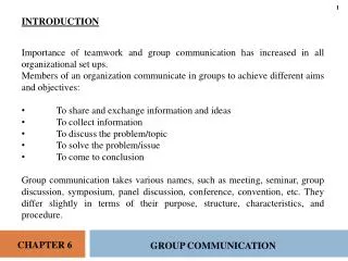 GROUP COMMUNICATION