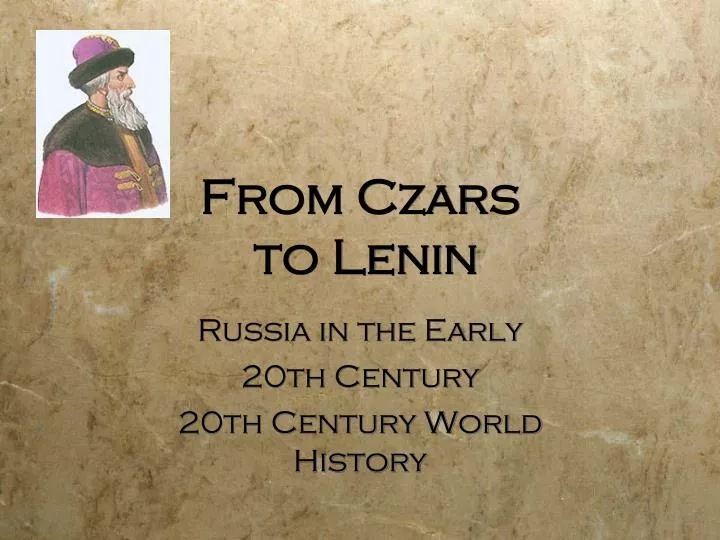 from czars to lenin