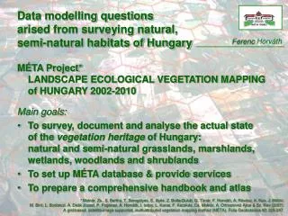 Data modelling questions arised from surveying natural, semi-natural habitats of Hungary