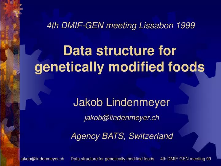 data structure for genetically modified foods