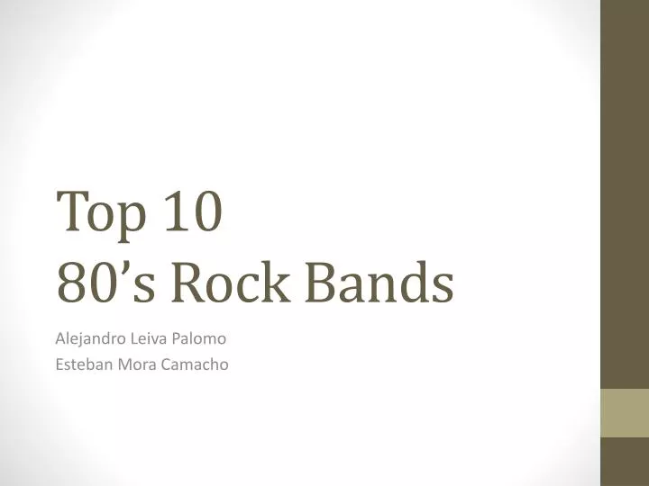 top 10 80 s rock bands