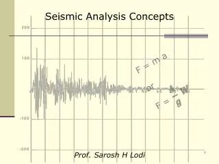 Seismic Analysis Concepts