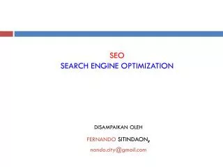 seo search engine optimization