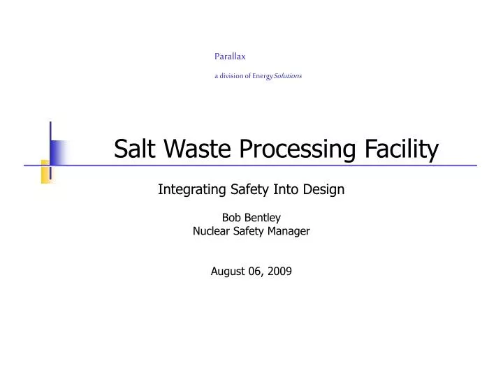 salt waste processing facility
