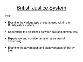 British Justice System