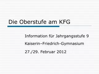 die oberstufe am kfg