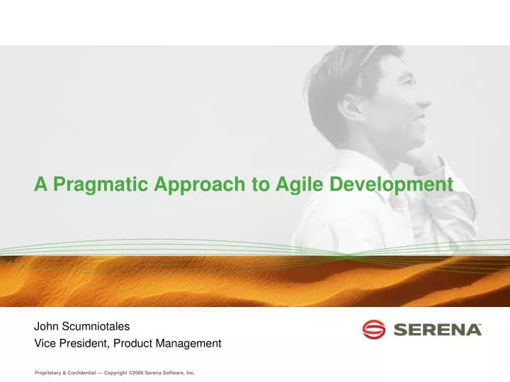 a pragmatic approach to agile development