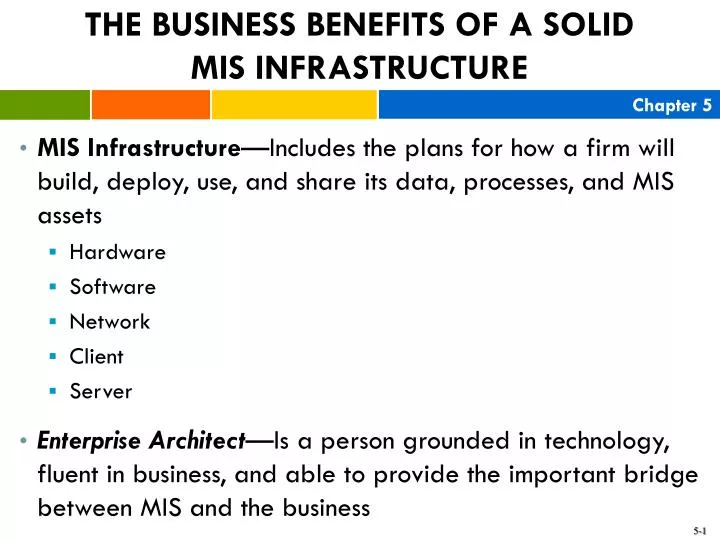the business benefits of a solid mis infrastructure