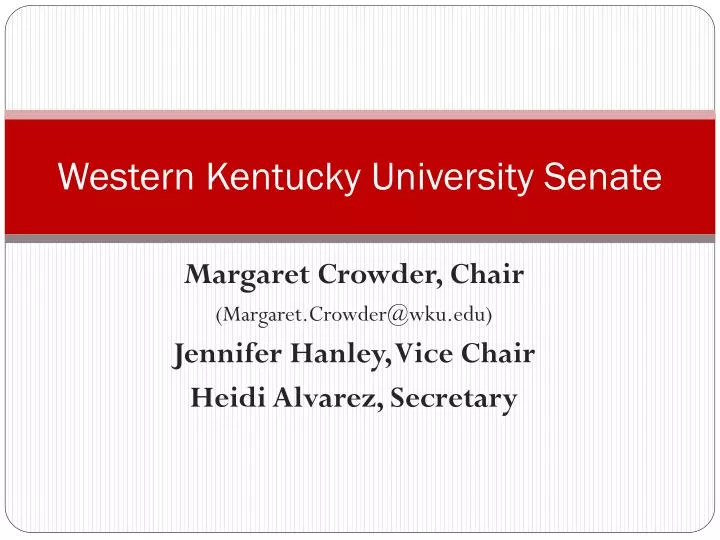 western kentucky university senate
