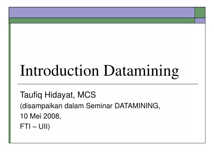 introduction datamining