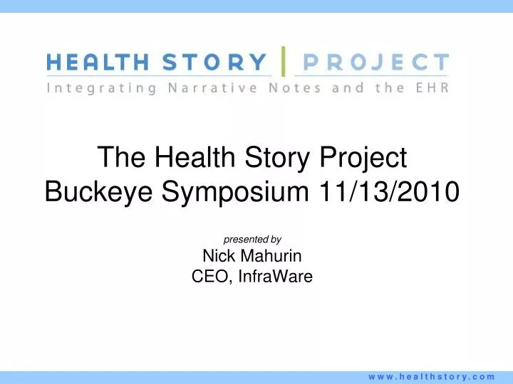 the health story project buckeye symposium 11 13 2010
