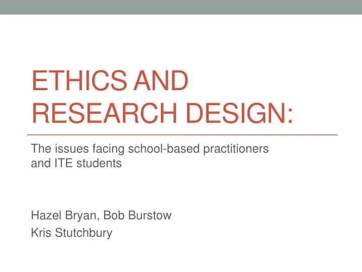 ethics and research design