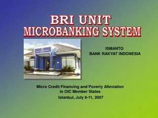 MICROBANKING SYSTEM