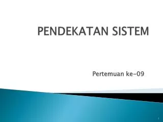 pendekatan sistem