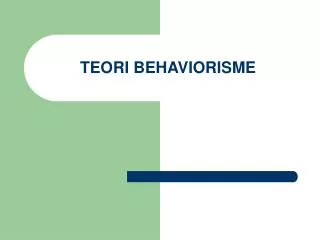 teori behaviorisme