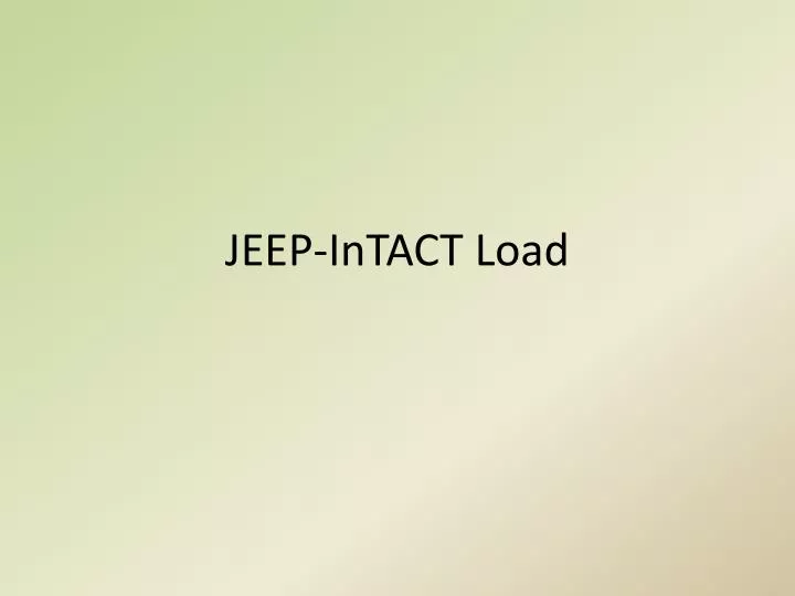 jeep intact load