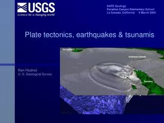 Plate tectonics, earthquakes &amp; tsunamis