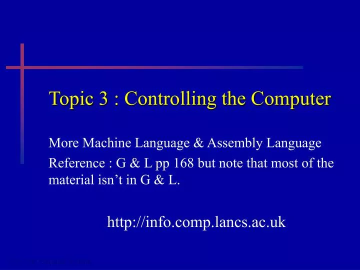 topic 3 controlling the computer