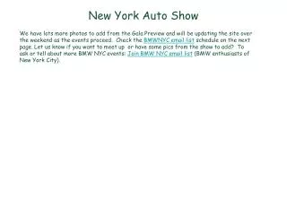 New York Auto Show