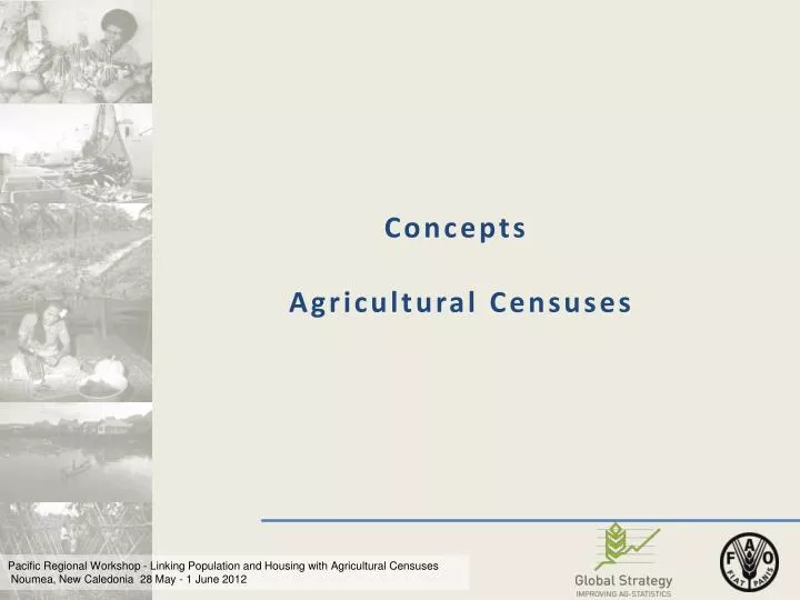 concepts agricultural censuses