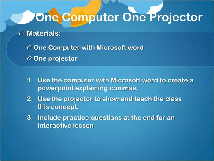 one computer one projector