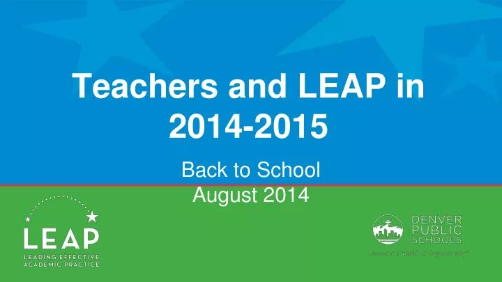 teachers and leap in 2014 2015