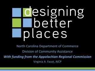 North Carolina Department of Commerce Division of Community Assistance