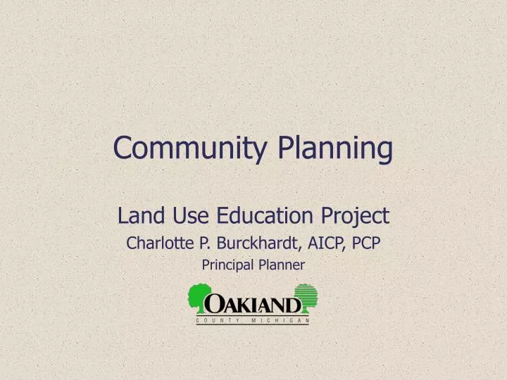 community planning