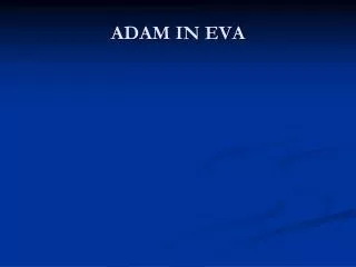 adam in eva