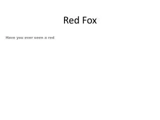 red fox