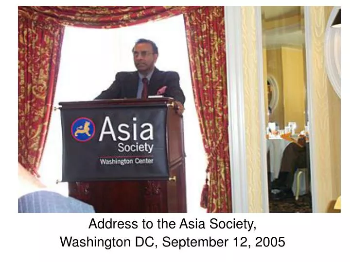 address to the asia society washington dc september 12 2005