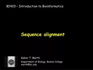 Sequence alignment