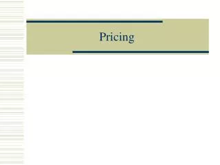 pricing