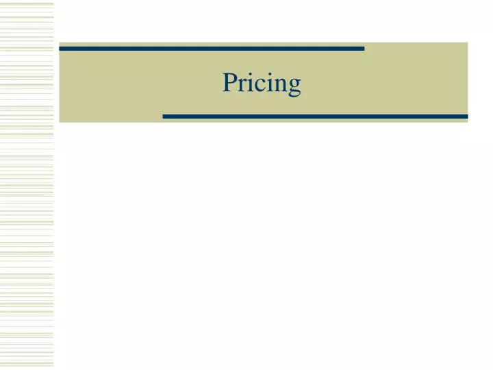 pricing