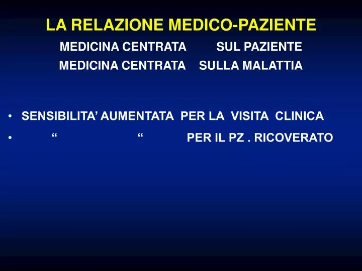 la relazione medico paziente medicina centrata sul paziente medicina centrata sulla malattia