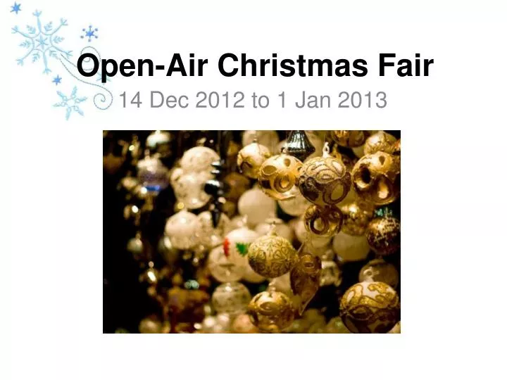 open air christmas fair